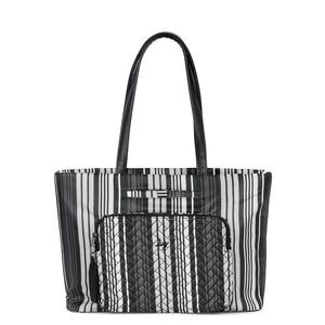 4348 Arpeggio Tote Bag, LOVE STRIPE BLACK